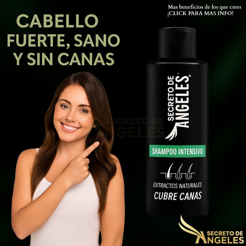 🌿Shampoo Original Natural Cubre Canas Secreto de Ángeles ➕ Colágeno y Exfoliante GRATIS🎁