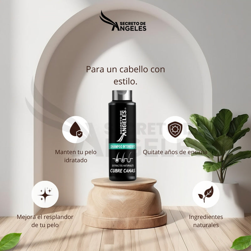 🌿Shampoo Original Natural Cubre Canas Secreto de Ángeles ➕ Colágeno y Exfoliante GRATIS🎁